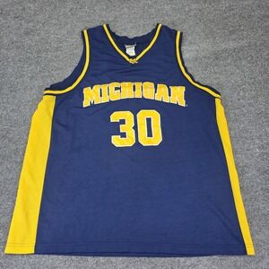 Michigan Wolverines #30 Basketball Jersey Mens XL Foot Locker Blue NCAA Stitched